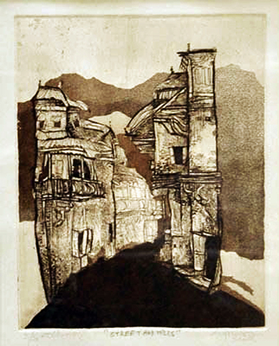 Forest - ETCHING  On Acid Proof Somerset Paper by Vindavan Solanki 