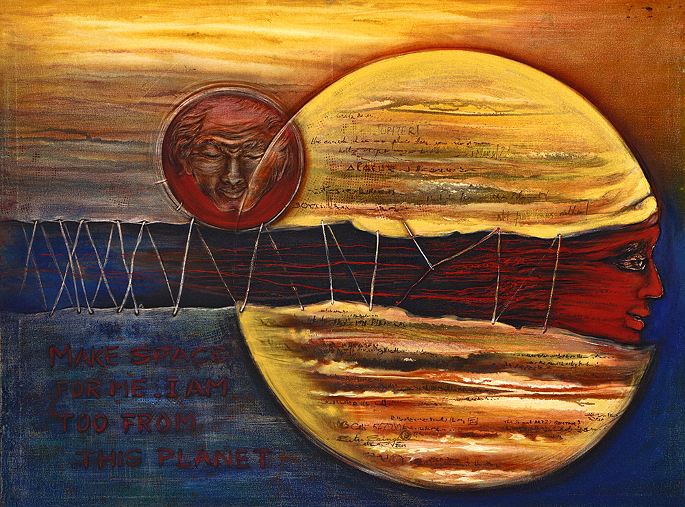 Existence  - Acrylic On Canvas by Ritu Singh Pandey