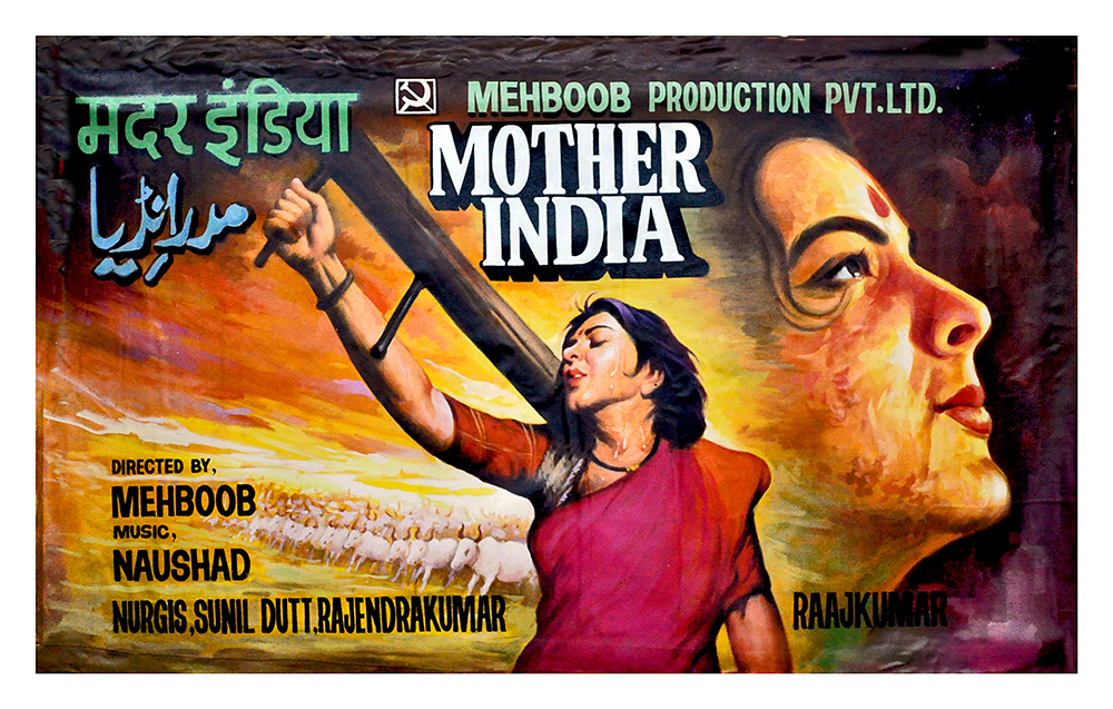 Mother India - Poster Colour on Canvas
 by Salim Khan