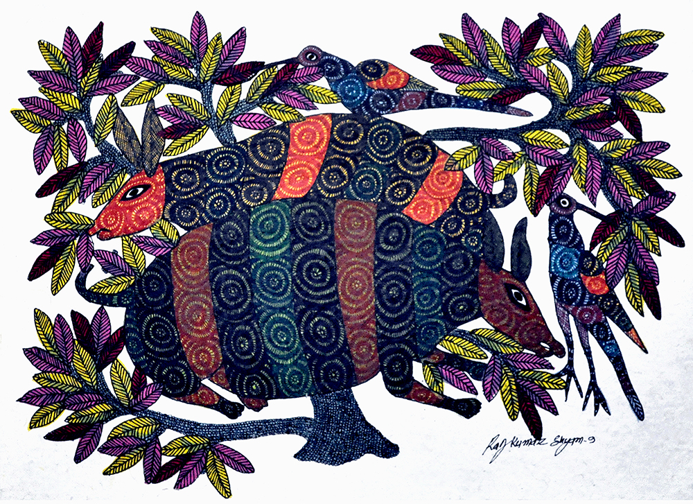 Gond Art By Raj kumar Shyam