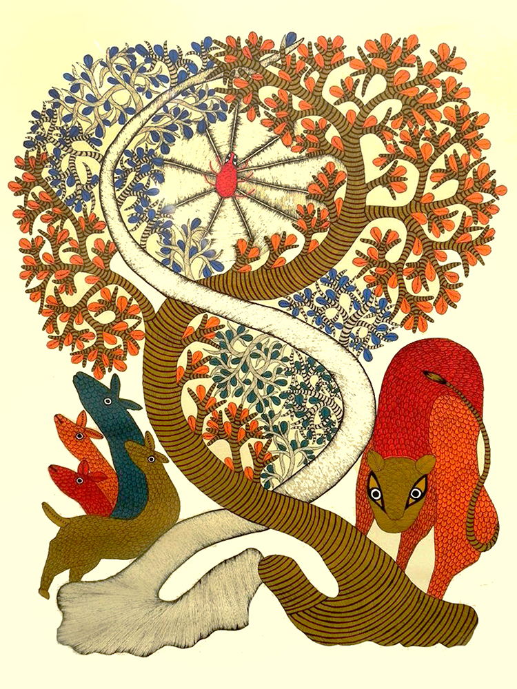 Gond Art By Raj kumar Shyam
