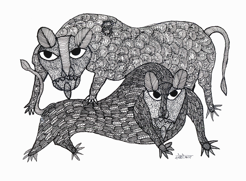 Gond Art By Raj kumar Shyam