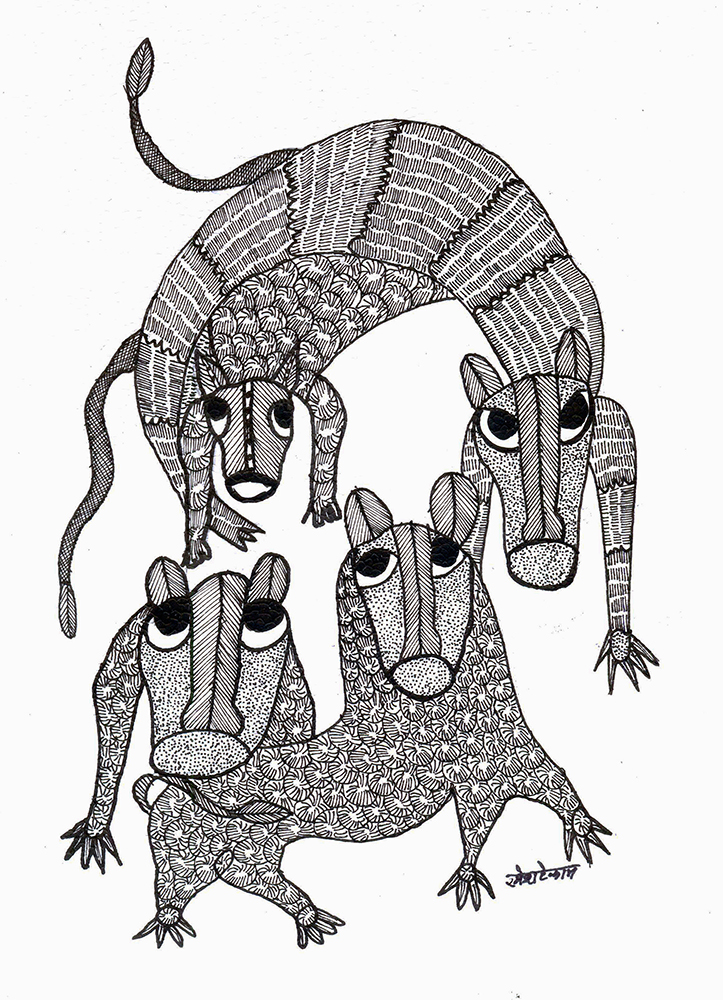 Gond Art By Raj kumar Shyam