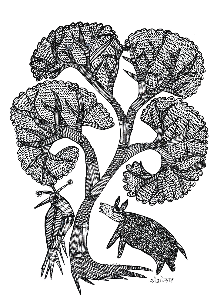 Gond Art By Raj kumar Shyam