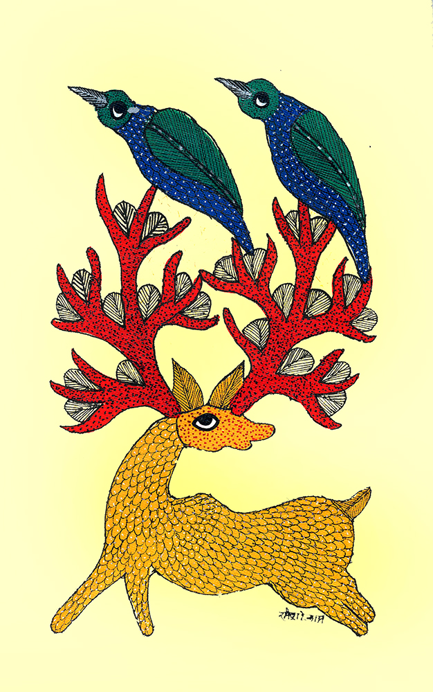 Gond Art By Raj kumar Shyam