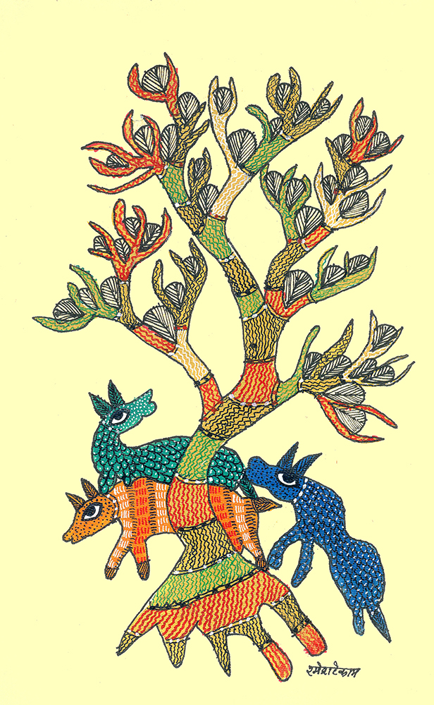 Gond Art By Raj kumar Shyam