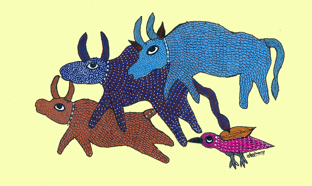 Gond Art By Raj kumar Shyam