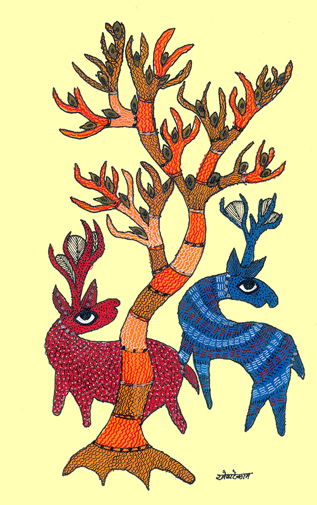 Gond Art By Raj kumar Shyam