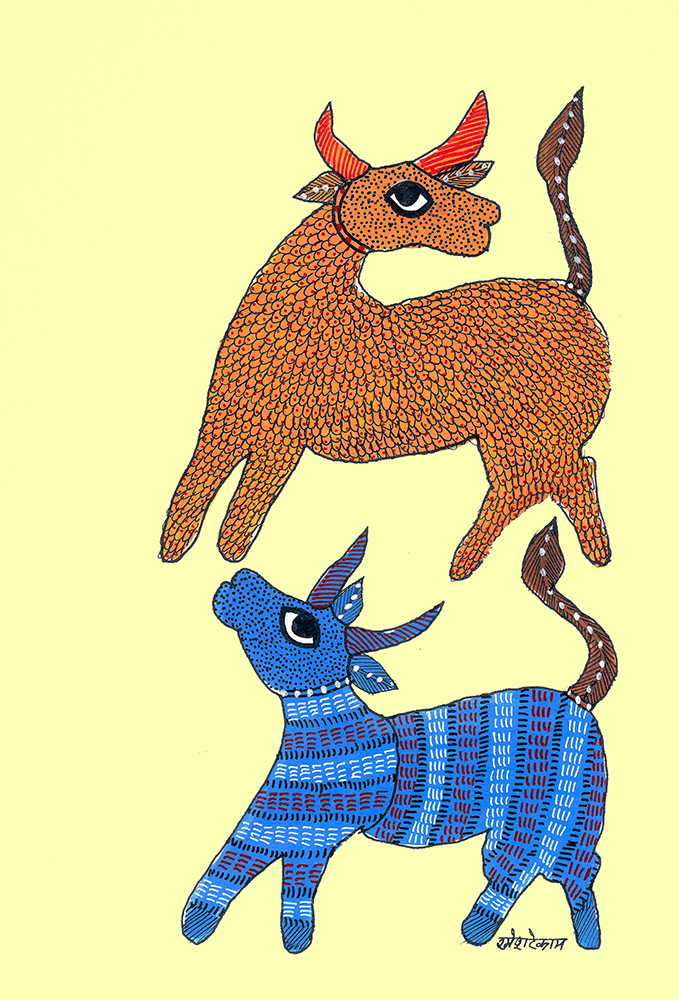 Gond Art By Raj kumar Shyam