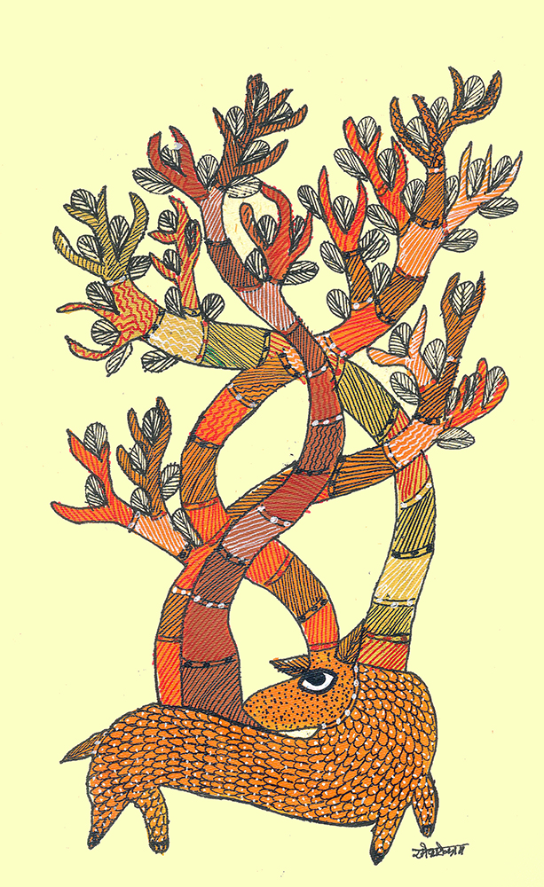 Gond Art By Raj kumar Shyam