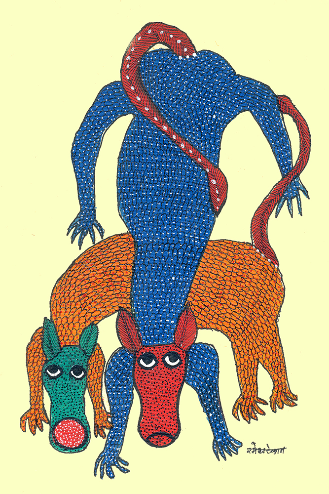 Gond Art By Raj kumar Shyam