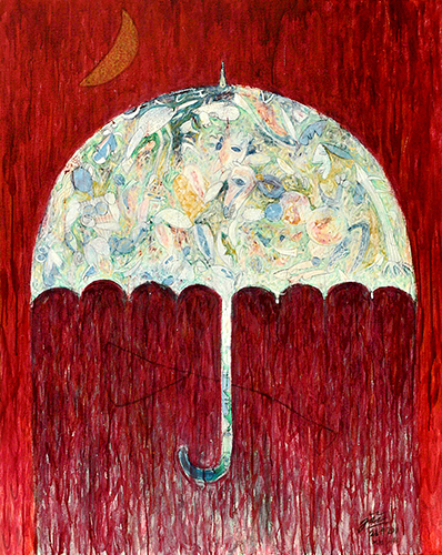 Untitled 1 - Oil  On Canvas by Jai Zharotia