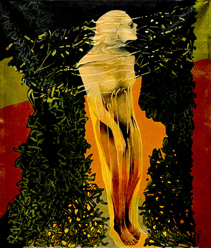 Untitled 1 - Acrylic  On Canvas by K. Khosa
