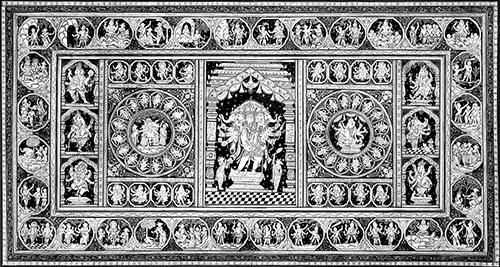 Reverance - Pattachitra (Folk & Tribal Art) - Natural Colour Art 
by Narayan Barki