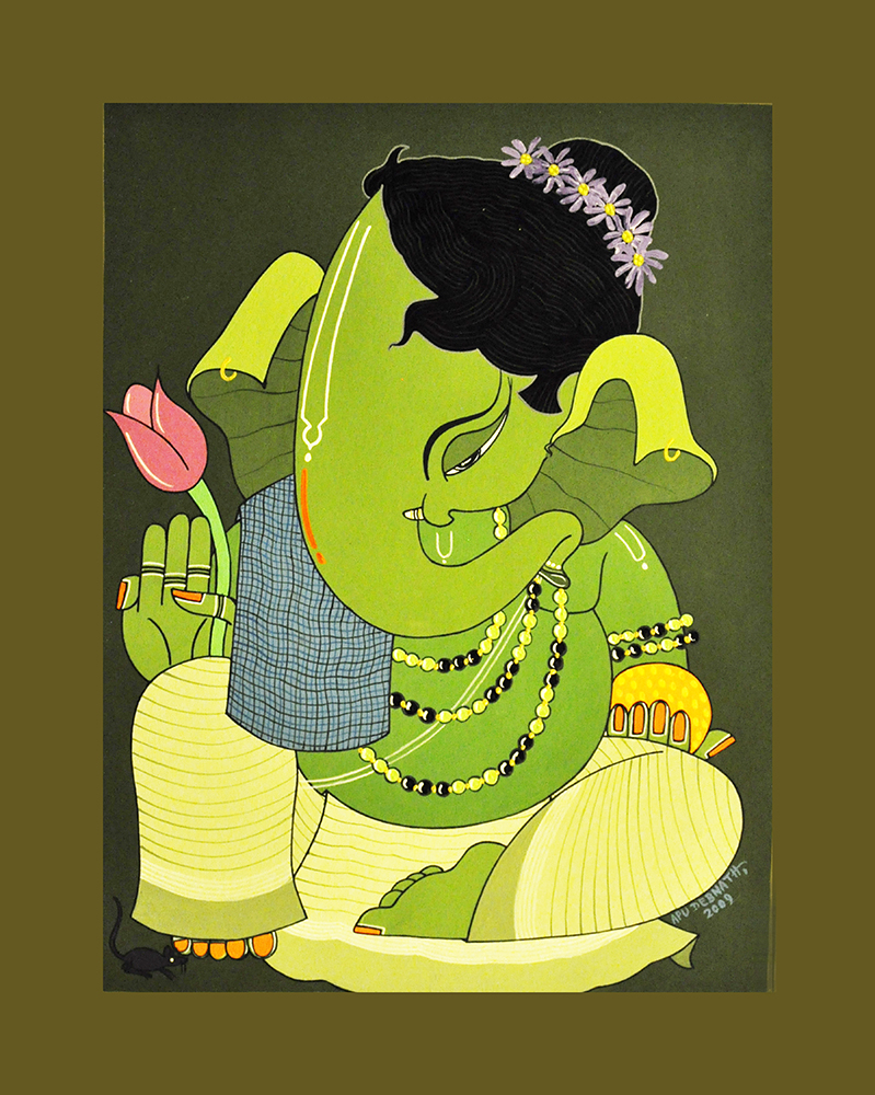 Natural Colour & Acrylic Painting by Artist Apu Debnath
