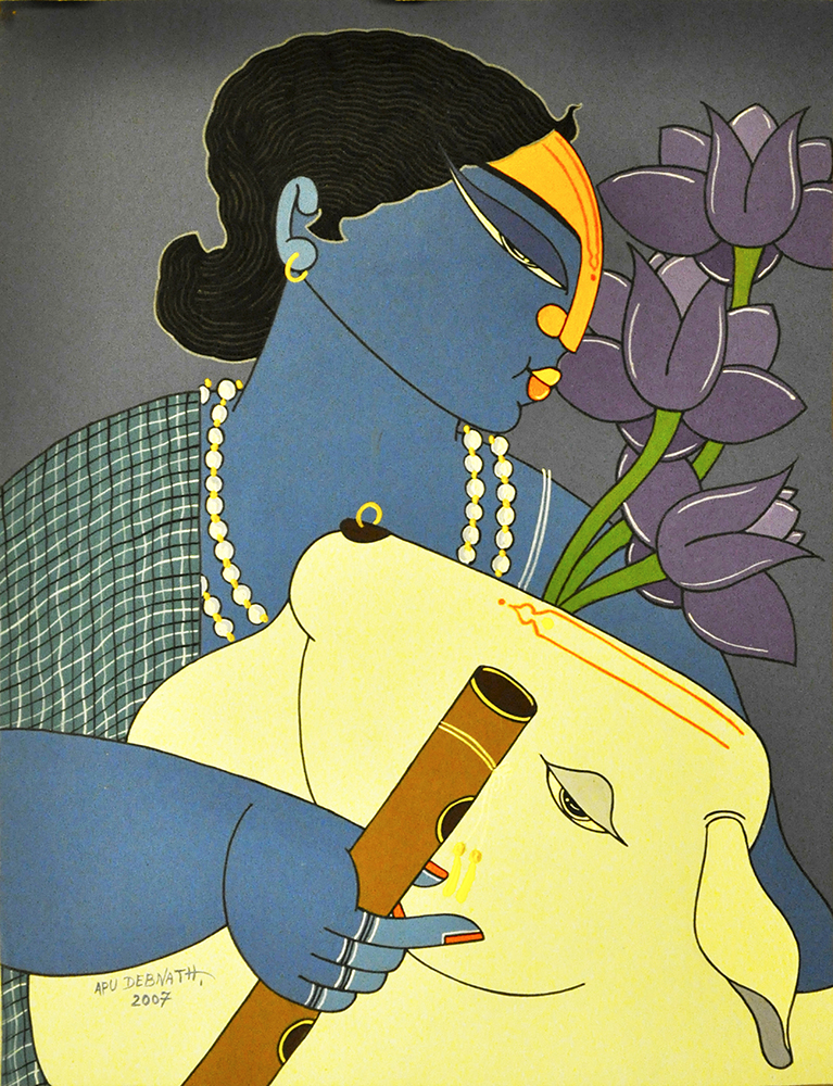 Natural Colour & Acrylic Painting by Artist Apu Debnath