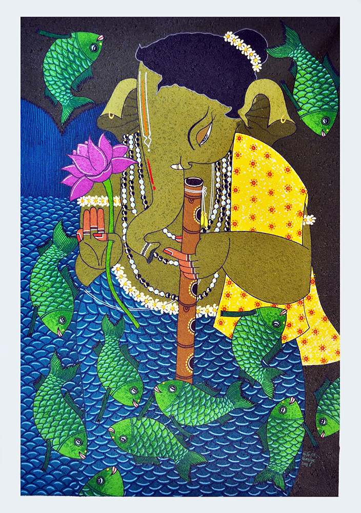 Natural Colour & Acrylic Painting by Artist Apu Debnath