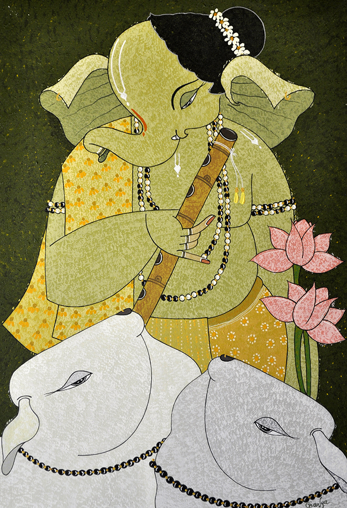 Natural Colour & Acrylic Painting by Artist Apu Debnath