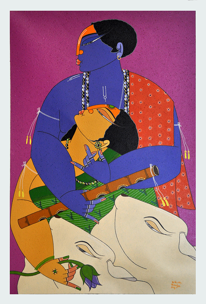 Natural Colour & Acrylic Painting by Artist Apu Debnath