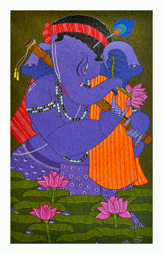 Natural Colour & Acrylic Painting by Artist Apu Debnath