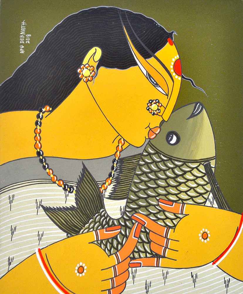 Natural Colour & Acrylic Painting by Artist Apu Debnath