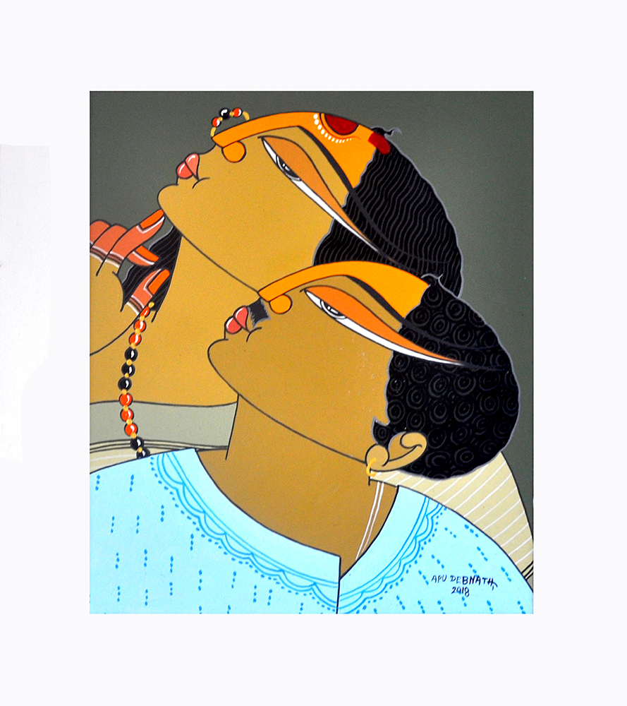 Natural Colour & Acrylic Painting by Artist Apu Debnath