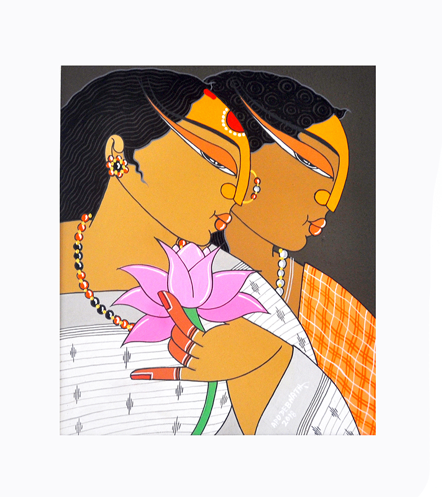 Natural Colour & Acrylic Painting by Artist Apu Debnath