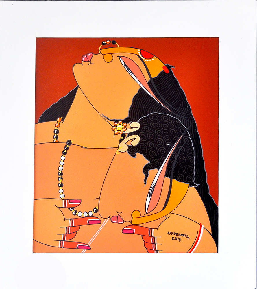 Natural Colour & Acrylic Painting by Artist Apu Debnath