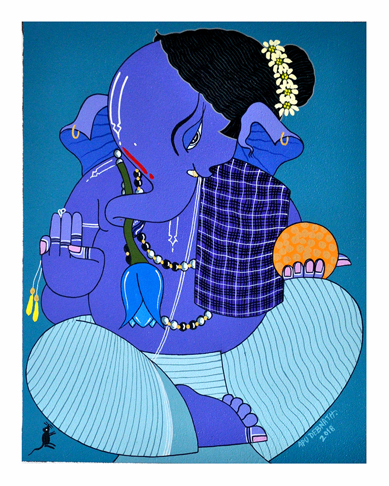 Natural Colour & Acrylic Painting by Artist Apu Debnath