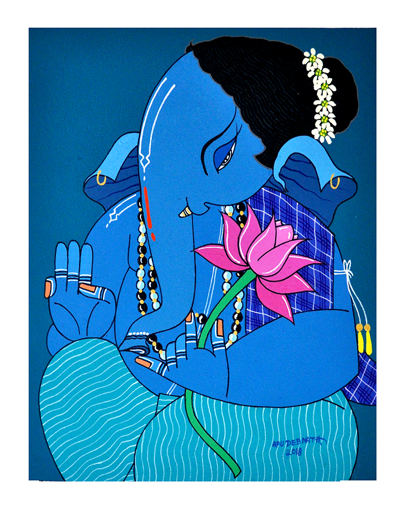 Natural Colour & Acrylic Painting by Artist Apu Debnath