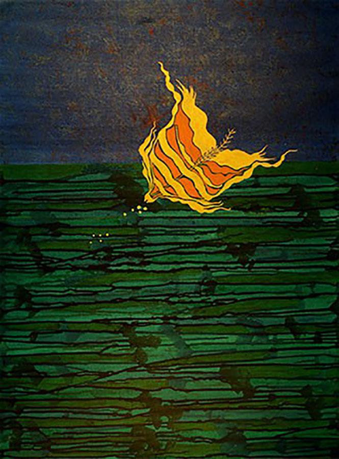 Venturesomeness - Acrylic On Canvas by Chandra Shekher Kale