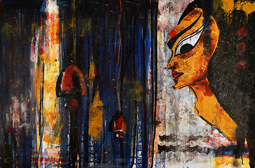 Serenity - Acrylic On Canvas by Manisha Thakur 