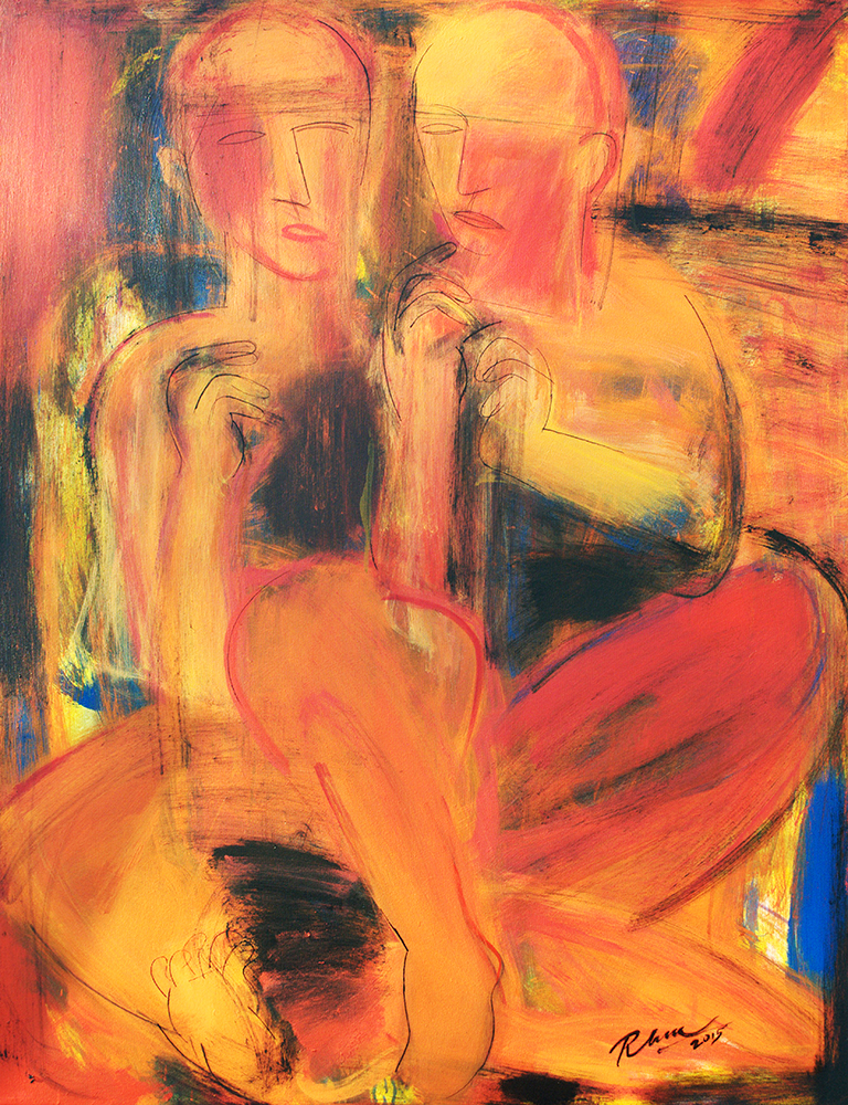 Spirit - Acrylic On Canvas by  D S Rane