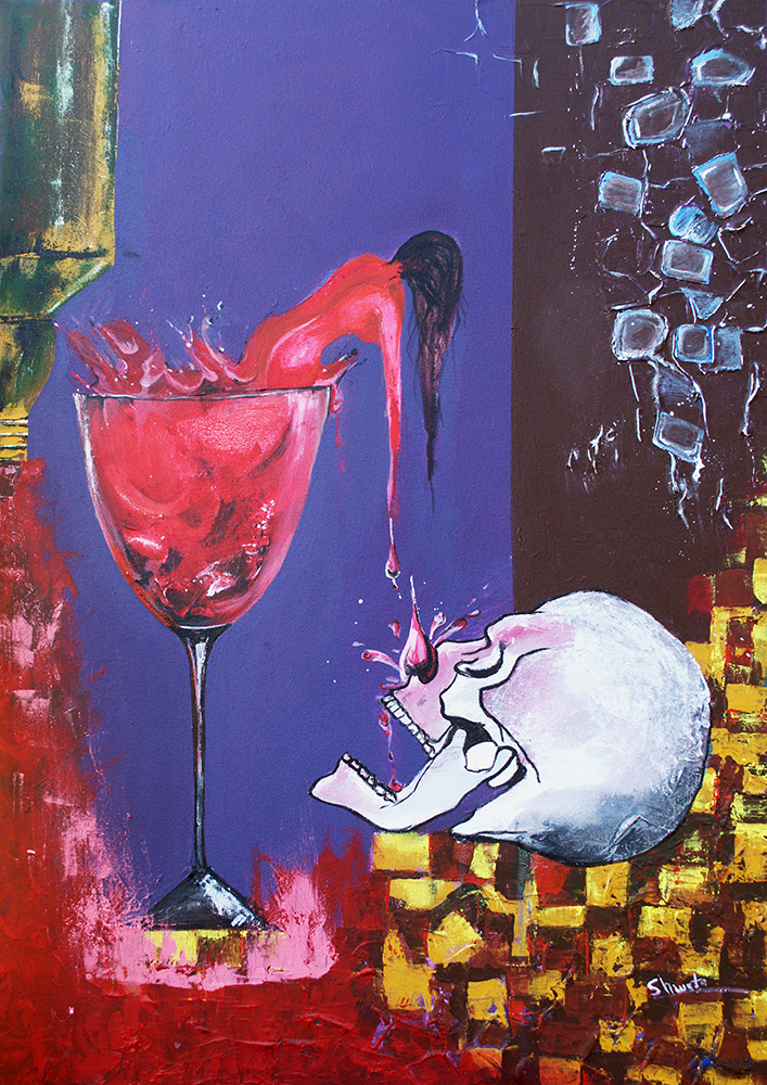 Remembering You - Acrylic On Canvas by  Shweta Gupta