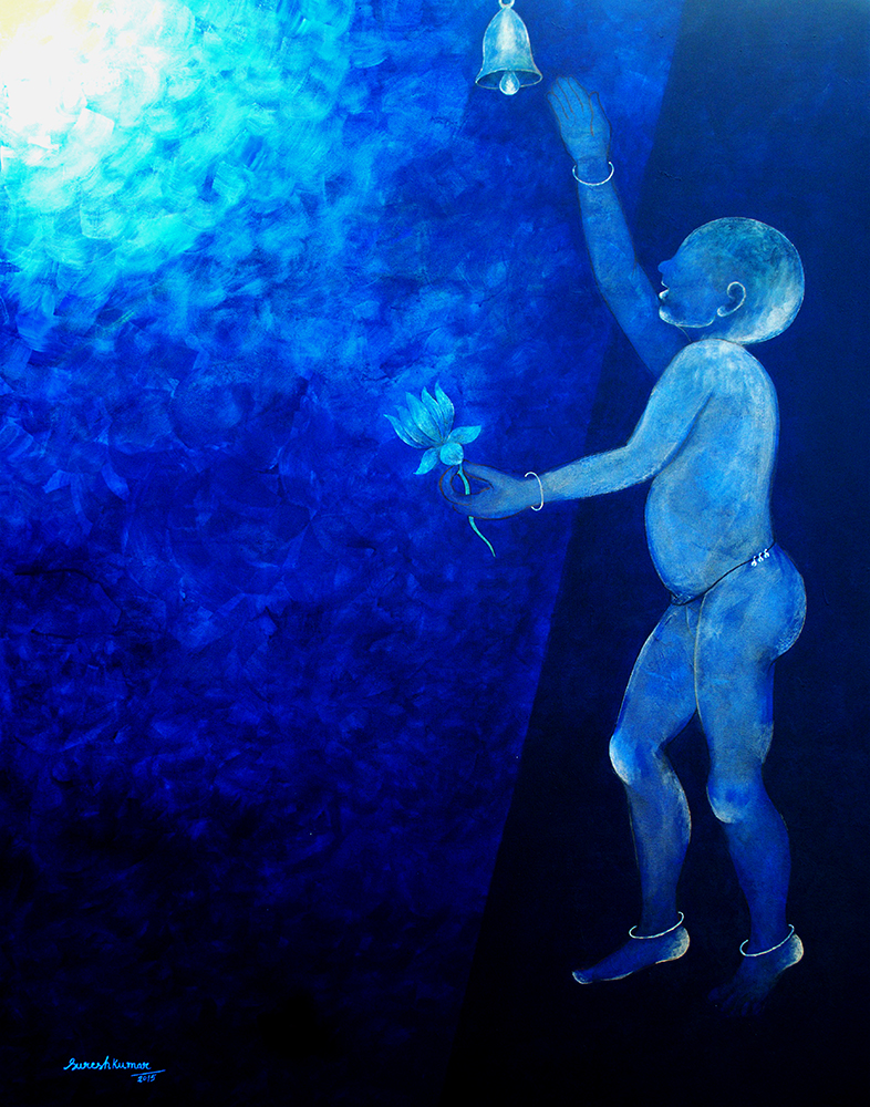 Reaching the top - Acrylic On Canvas by  Suresh Kumar