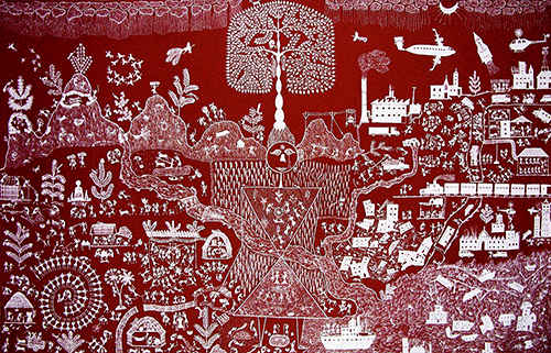 Mint - Warli Painting by Ganesh Wangadd