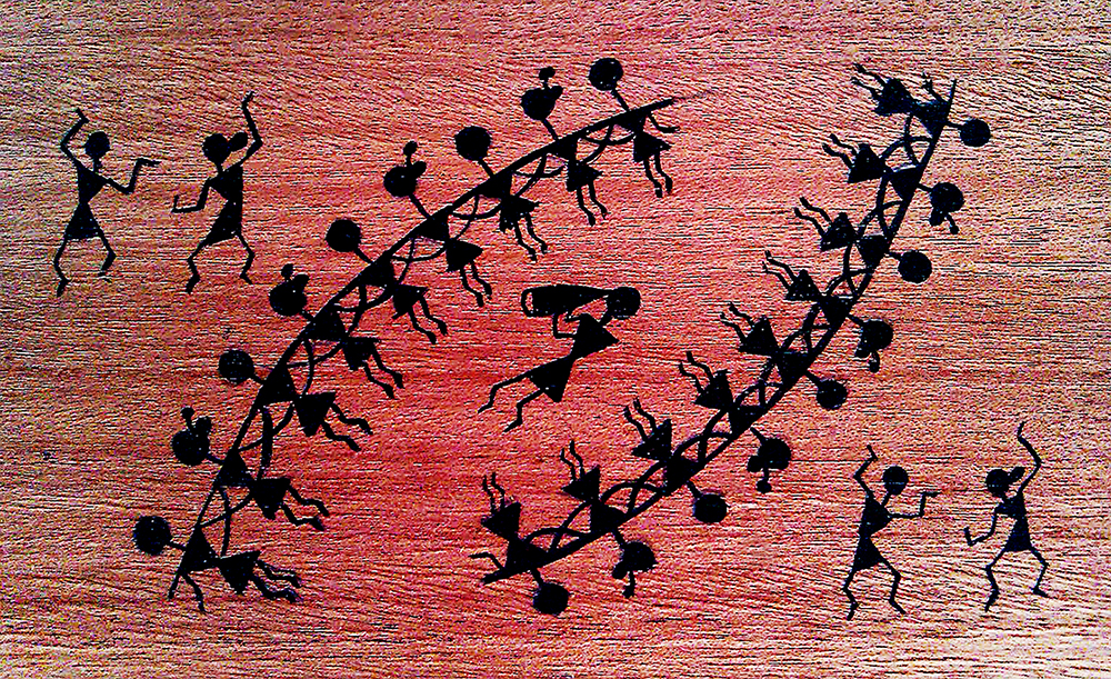 Elation - Warli Painting by Ganesh Wangadd