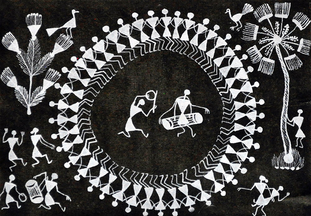 Wallop - Warli Painting by Ganesh Wangadd