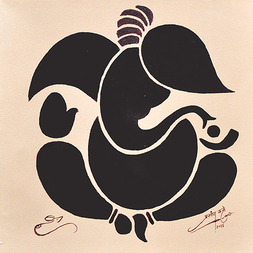 Vinayak - Acrylic On Canvas by Prashant Khare