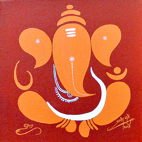 Gajrup - Acrylic On Canvas by Prashant Khare